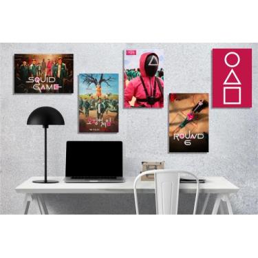 Imagem de Quadro Decorativo Round 6 - Kit Com 05 Placas - OK Comerce