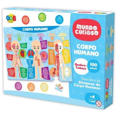 Imagem de Brinquedo Pedagógico Corpo Humano 100 Peças - TK Shopping