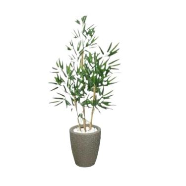 Imagem de Planta Realista Bambu Artificial Sorte 1 Metro Vaso Decorativo planta artificial decoração Sala de estar Canto da parede Sala de reuniões Lobby(3D Cinza)