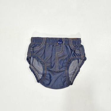 Imagem de Tapa Fralda Bebê Azul Jeans com Bolsos - XIKids, GG