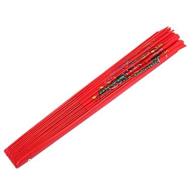 Imagem de Estink Leque Tai Chi Leque Chinês de Bambu Mão Direita Dança Wushu Treino Tecido Com Pintura Delicada Varas de Bambu Natural 33 Cm para Treino de Tai Chi e Performance de Dança