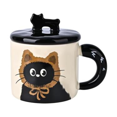 Imagem de Caneca de Café Cerâmica Personalizada Gato Criativo Novo Souvenir Utensílios Bebida Copo Água Adequado para Uso no Escritório e em Casa