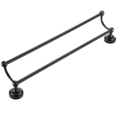 Imagem de Toalheiro de banho preto antigo, toalheiro todo de cobre, suporte para pendurar, rack de armazenamento montado na parede do banheiro (D 60 cm)