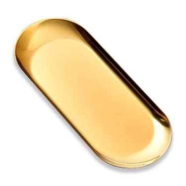 Imagem de Prato de Sobremesa e Jantar Aço Inoxidável Multiuso Elíptico Metal Premium Qualidade Alimentar Inquebrável para Empilhar Economia Espaço Casa Hotel Ac