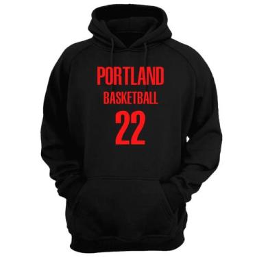 Imagem de Blusa Moletom Capuz Basquete Portland Basketball número 22 - Loja Clic
