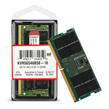 Imagem de Memoria Notebook 16gb Ddr5 5600 Cl46 1.1v Kvr56s46bs8-16 Kingston