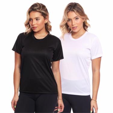 Imagem de Kit 2 Camisas Academia Esportiva Com Proteção Uv Feminina-Feminino