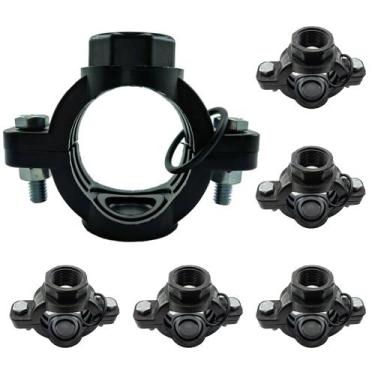 Imagem de Kit 5 Colar de Tomada 50mm x 3/4" Derivação Simples Roscada  Fácil Ins