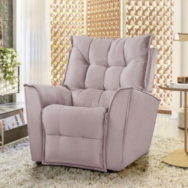 Imagem de Poltrona Da Mamãe Para Sala Reclinavel Carinho Veludo - Shop das Cabec