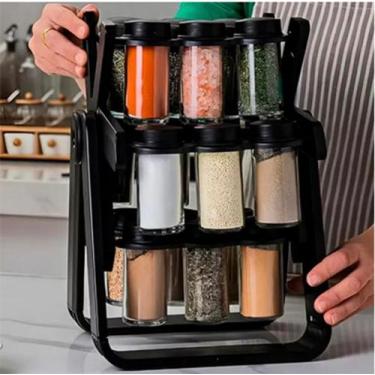 Imagem de Porta tempero e suporte para condimento giratório roda gigante 360 - g