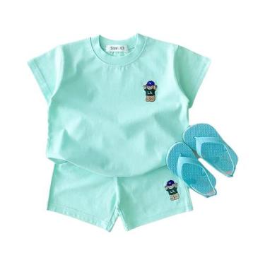 Imagem de Conjunto De Roupas De Verão Para Bebês Meninos E Meninas Com Camiseta 