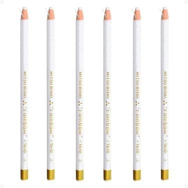 Imagem de Kit Mitsubishi Rainbow: 6 Lápis Dermatográfico Branco 7610-1