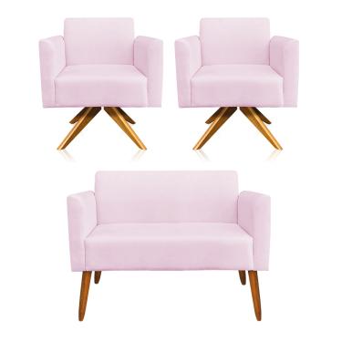 Imagem de KIT 01 NAMORADEIRA E 02 POLTRONAS MARISA