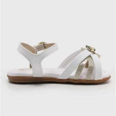 Imagem de Sandália Infantil Feminina Molekinha Princesa Glitter Coroa 2114.283 - Branco-Feminino