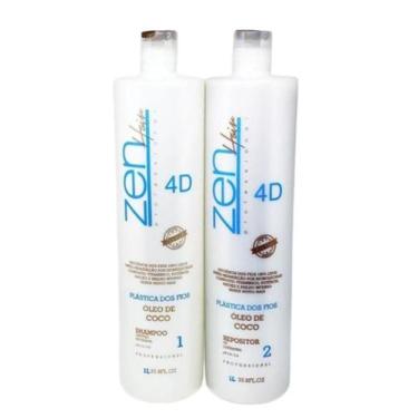 Imagem de Escova Progressiva Plástica Dos Fios 4D Zen Hair 2X1 L
