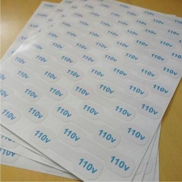 Imagem de Cartela Etiqueta - Adesivo De Voltagem - 110v - Para Fios E Cabos - Mi