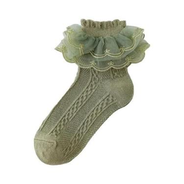 Imagem de Meias De Algodão Com Renda Para Meninas, Tutu, Primavera E Outono, Mei