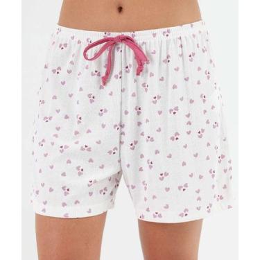 Imagem de Pijama Feminino Estampa Corações Marisa Off White-17039, Off white, P