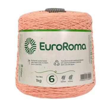 Imagem de Barbante Têxtil Nº6 Cores EuroRoma 1kg 1016m - Unidade -, Salmão