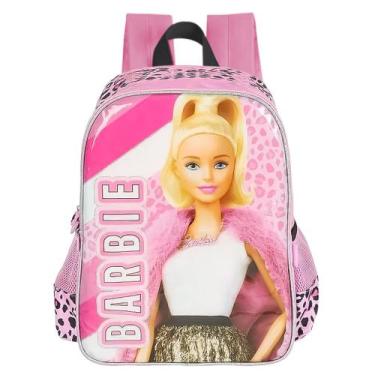 Imagem de Mochila De Costas Infantil 2 Compartimentos Barbie Desenho, Rosa