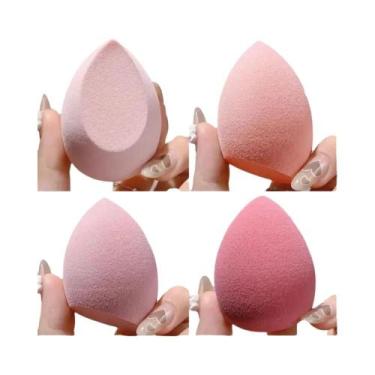 Imagem de Esponja De Maquiagem Em Formato De Ovo Para Mulheres, Kit Com 4 Peças,
