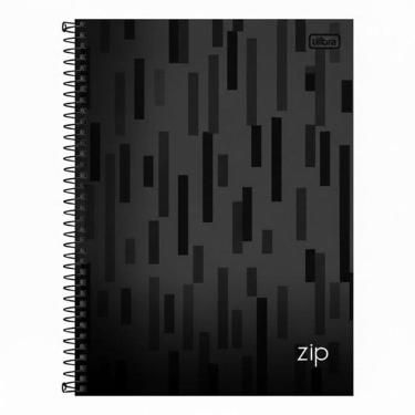 Imagem de Caderno Espiral Universitário Zip Listras 10 Matérias Preto - Tilibra