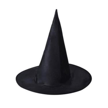 Imagem de Chapéu Cone Preto Liso de Bruxa Halloween  - Trilha Multicoisas
