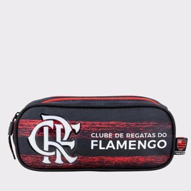 Imagem de Estojo Flamengo Duplo Juvenil Rubro Negro-Unissex