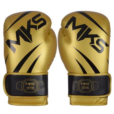 Imagem de Luva de Boxe Muay Thai Champions III Dourado e Preto MKS Combat-Unissex