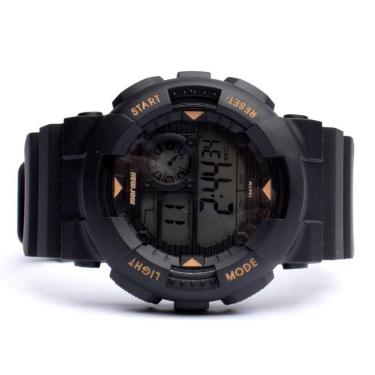 Imagem de Relógio Masculino Mormaii Wave Digital Mo3415a/8P Preto/laranja-Masculino