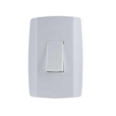 Imagem de Interruptor Simples Horizontal Linha Slim 250V 10A com Design Moderno Ilumi Materiais Elétricos