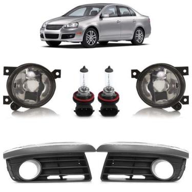Imagem de Par Farol de Milha+Par Grade do milha+Lâmpadas H11 Jetta 2005 A 2010 -