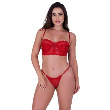 Imagem de Conjunto Lingerie Sutiã sem Bojo sem alça Alça Removível - c5 CONJUNTO