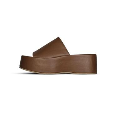 Imagem de Tamanco Feminino Plataforma Caramelo - Jessica Leal Shoes, Caramelo, 3