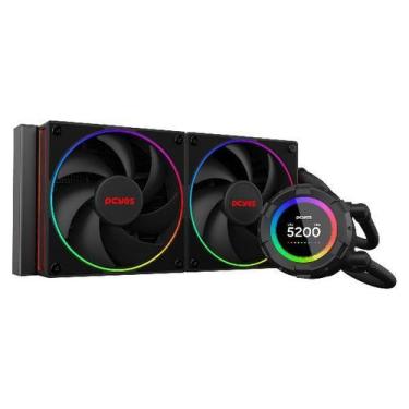 Imagem de Water Cooler Pcyes Vision 240Mm Black Vulcan - Tela Lcd 2,1" - Vs240Bv