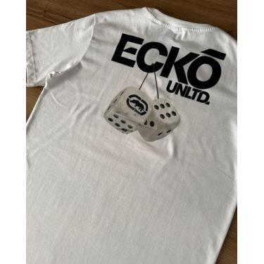 Imagem de Camiseta Masculina Ecko Estampa Dados Traseira - P, Branco, P
