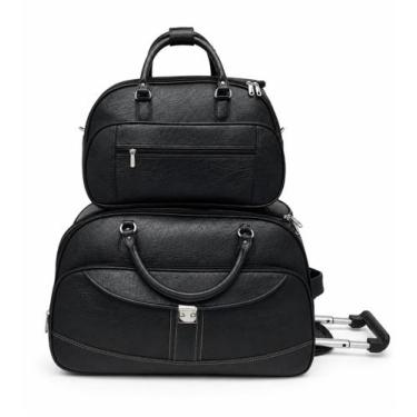 Imagem de Kit Mala Bolsa de Viagem 2 Peças Grande + Pequena material ecológico H