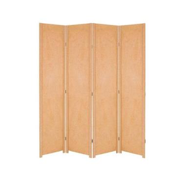 Imagem de 4 Biombo Slim Sanfonado Com Dobradiças Folha Painel Mdf Cru Divisor Di