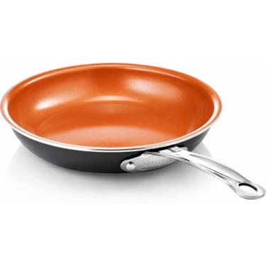Imagem de Gotham antiaderente frigideira de titânio e revestimento de cobre de cerâmica, Padrão, Brownish, 12.5", 1