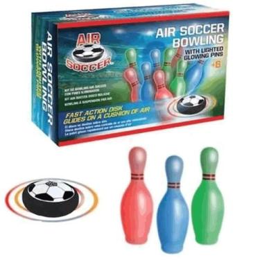 Imagem de Jogo de Boliche Kit com Disco Flutuante e Pinos Iluminados - Futebol E