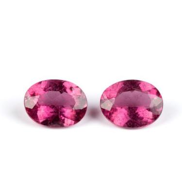 Imagem de Turmalina Rubelita Oval Par 4,57ct - ENE2ESE