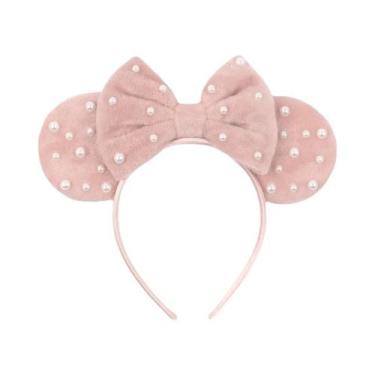 Imagem de Tiara De Veludo Com Orelhas De Rato Para Meninas, Faixa De Cabelo Maci