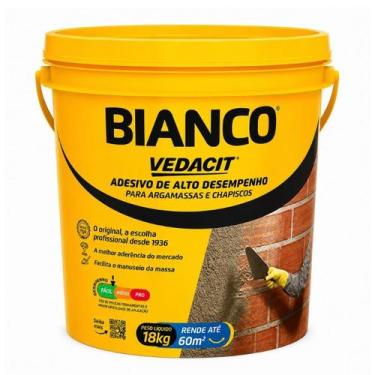 Imagem de Aditivo Bianco Balde 18 Litros Vedacit Impermeabilizante Argamassa Cha