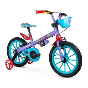 Imagem de Bicicleta Infantil com Rodinhas - Aro 16 - Disney Stitch 2 - Nathor