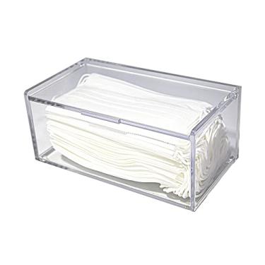 Imagem de Caixa Porta Máscaras Descartáveis Acrílico Tampa Articulada