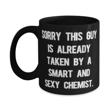 Imagem de Caneca Love Husband 325 g 425 g, Sorry This Guy Is Already Taken By A Smart and Sexy Chemist, Presente para marido, Ideia única de presente da esposa