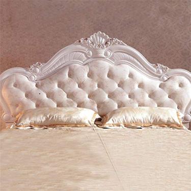 Imagem de Yeele Pano de fundo de quarto Boudoir de 2,1 x 2,1 m para fotografia interior de luxo almofadas de cabeceira de cama Kdis crianças adulto cabine de fotos adereços de estúdio de vinil