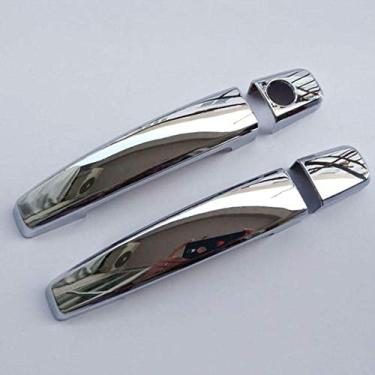 Imagem de SAXTZDS Chevy Accessories Capa para maçaneta de porta cromada de plástico, adequada para Chevrolet Aveo Sonic t300
