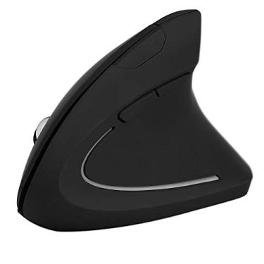 Imagem de Serounder Mouse vertical sem fio, 2,4 GHz óptico 1600DPI sem fio ergonômico vertical para jogos sem atraso para PC/laptop/desktop (preto)