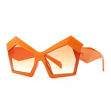 Imagem de Óculos de sol grande tamanho olho de gato feminino vintage grande quadrado óculos de sol masculino óculos de sol uv400 óculos gafas de sol, laranja, outros
